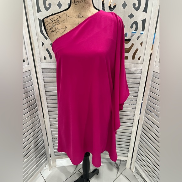 VICI Hot PINK Size M Cocktail Drape Dress - Picture 8 of 13